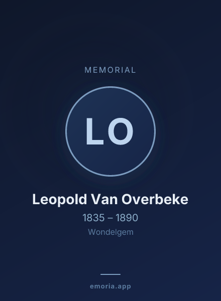 Memorial portrait of Leopold Van Overbeke
