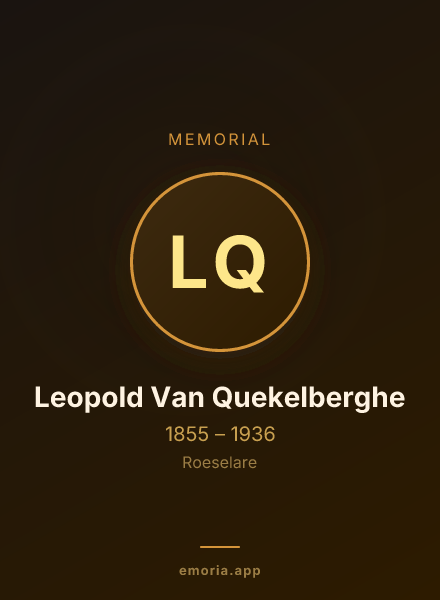 Memorial portrait of Leopold Van Quekelberghe