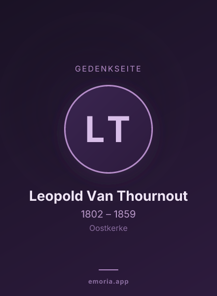 Gedenkportrait von Leopold Van Thournout