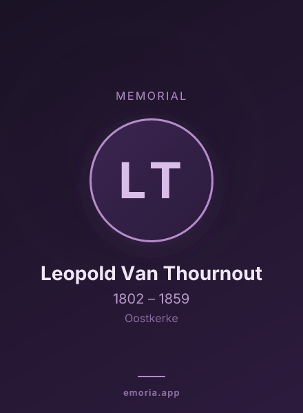 Memorial portrait of Leopold Van Thournout