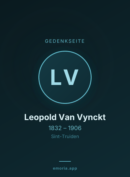 Gedenkportrait von Leopold Van Vynckt