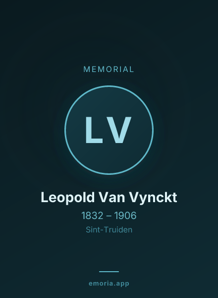 Memorial portrait of Leopold Van Vynckt