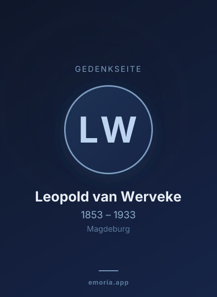 Gedenkportrait von Leopold van Werveke