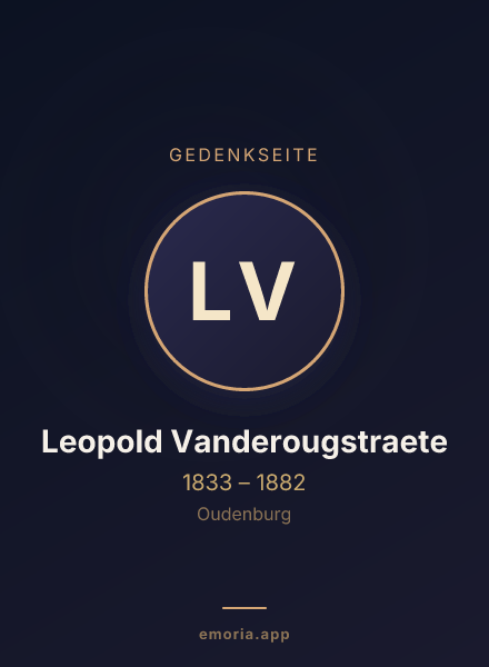 Gedenkportrait von Leopold Vanderougstraete