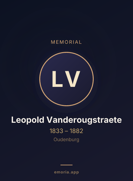 Memorial portrait of Leopold Vanderougstraete