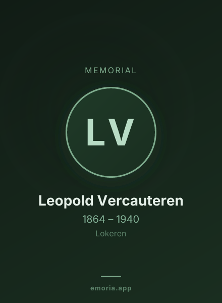 Memorial portrait of Leopold Vercauteren