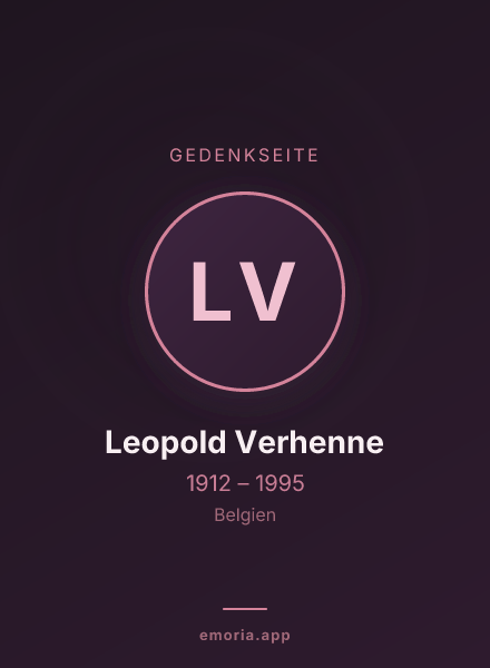 Gedenkportrait von Leopold Verhenne