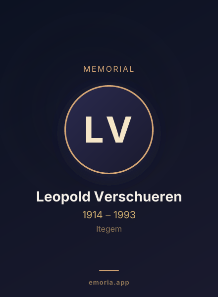 Memorial portrait of Leopold Verschueren