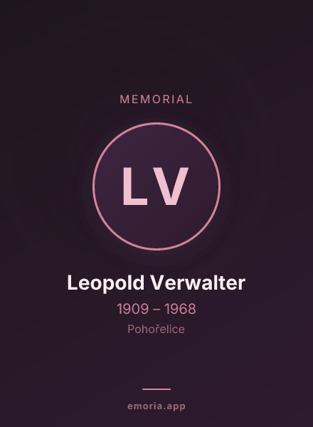 Memorial portrait of Leopold Verwalter