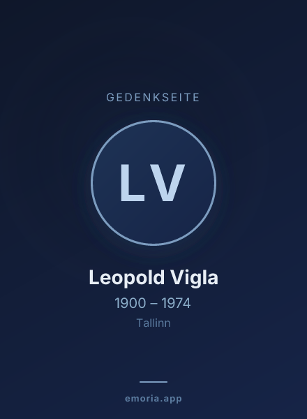 Gedenkportrait von Leopold Vigla