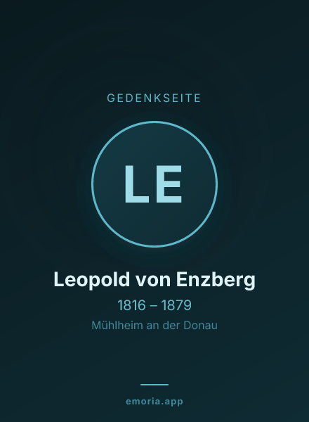 Gedenkportrait von Leopold von Enzberg
