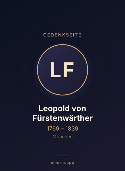 Gedenkportrait von Leopold von Fürstenwärther