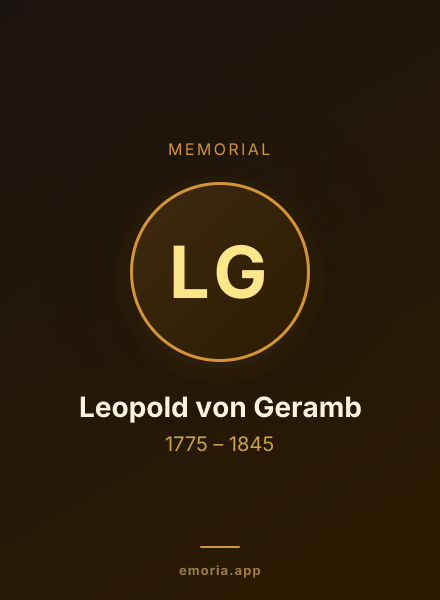 Memorial portrait of Leopold von Geramb