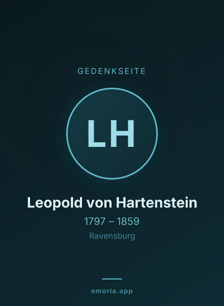 Gedenkportrait von Leopold von Hartenstein