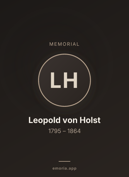 Memorial portrait of Leopold von Holst