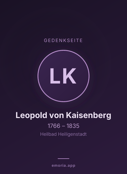 Gedenkportrait von Leopold von Kaisenberg