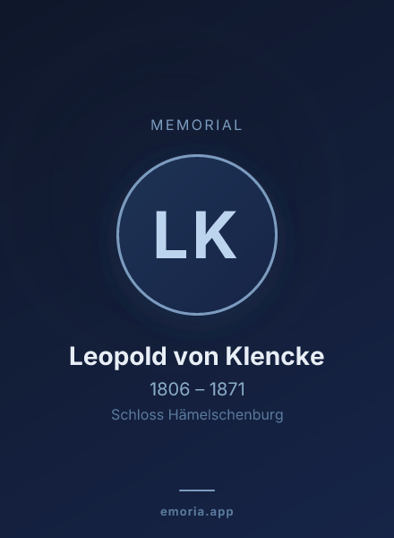 Memorial portrait of Leopold von Klencke