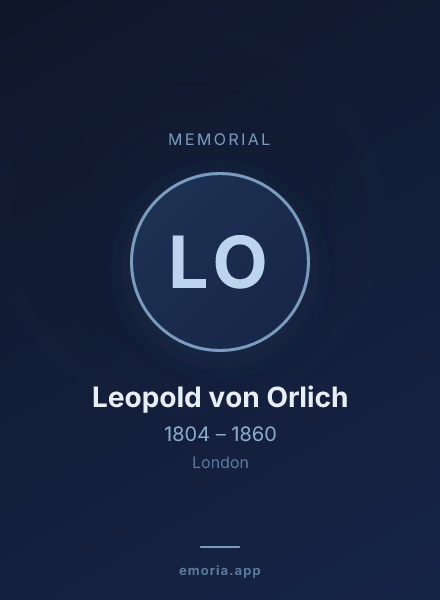 Memorial portrait of Leopold von Orlich