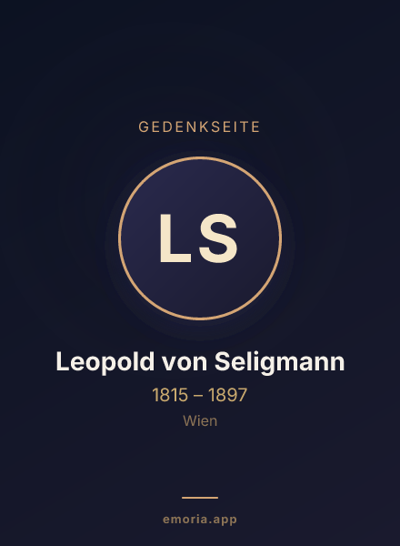 Gedenkportrait von Leopold von Seligmann
