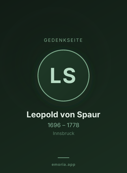 Gedenkportrait von Leopold von Spaur