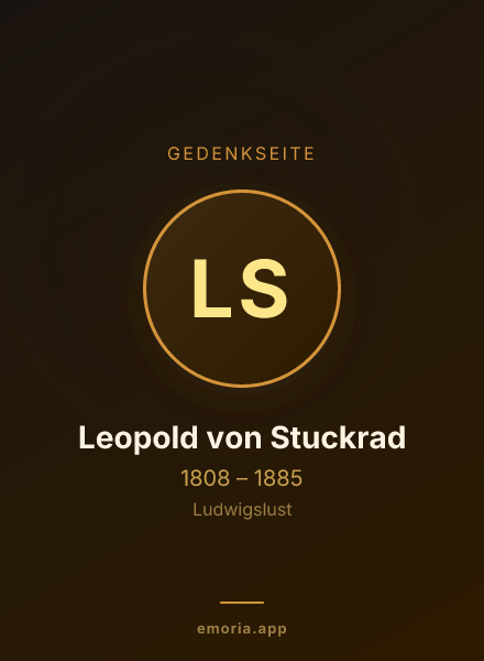 Gedenkportrait von Leopold von Stuckrad