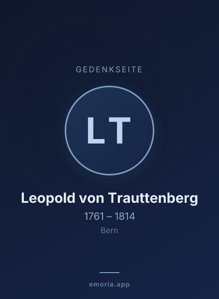 Gedenkportrait von Leopold von Trauttenberg