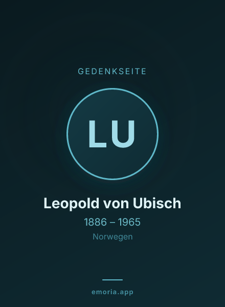 Gedenkportrait von Leopold von Ubisch