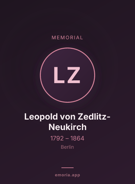 Memorial portrait of Leopold von Zedlitz-Neukirch