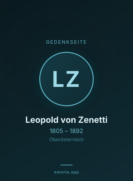 Gedenkportrait von Leopold von Zenetti