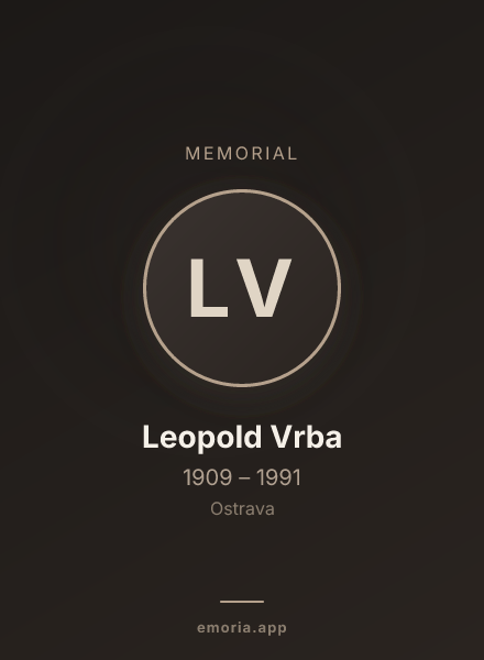 Memorial portrait of Leopold Vrba