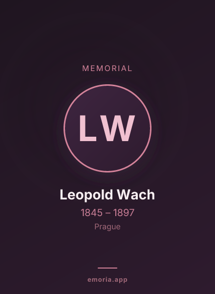 Memorial portrait of Leopold Wach