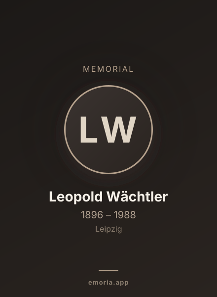 Memorial portrait of Leopold Wächtler