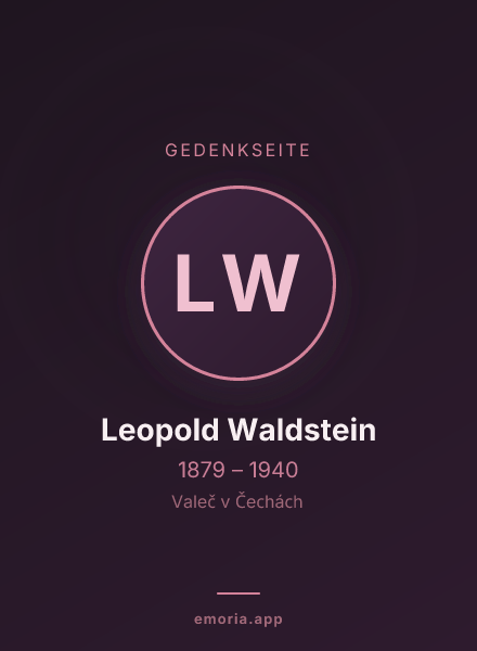 Gedenkportrait von Leopold Waldstein