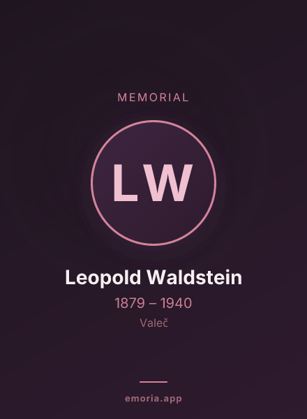 Memorial portrait of Leopold Waldstein