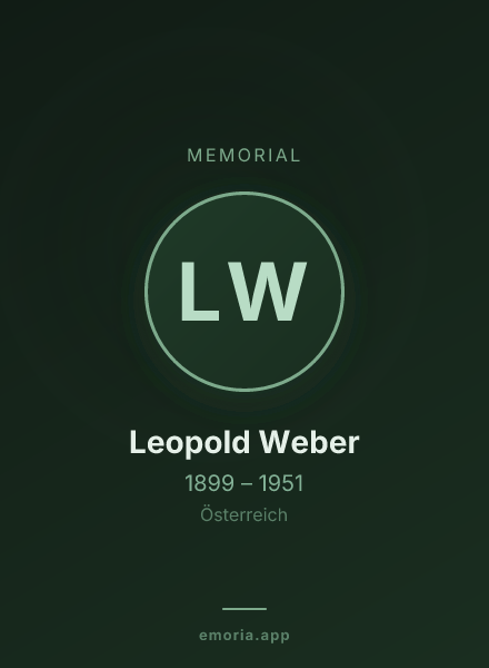 Memorial portrait of Leopold Weber
