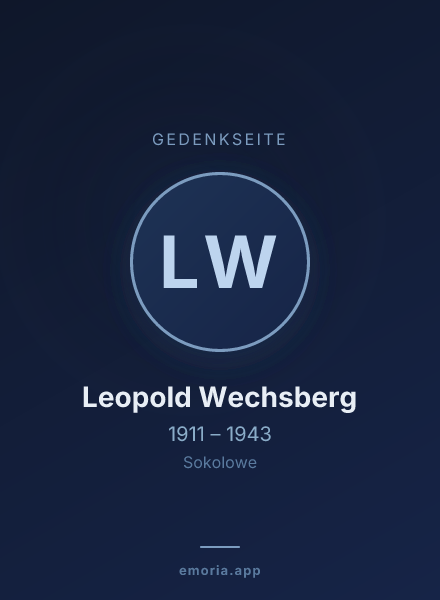 Gedenkportrait von Leopold Wechsberg