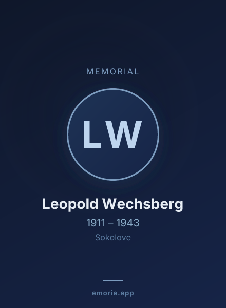 Memorial portrait of Leopold Wechsberg