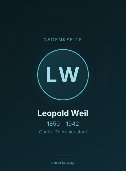 Gedenkportrait von Leopold Weil