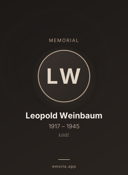 Memorial portrait of Leopold Weinbaum