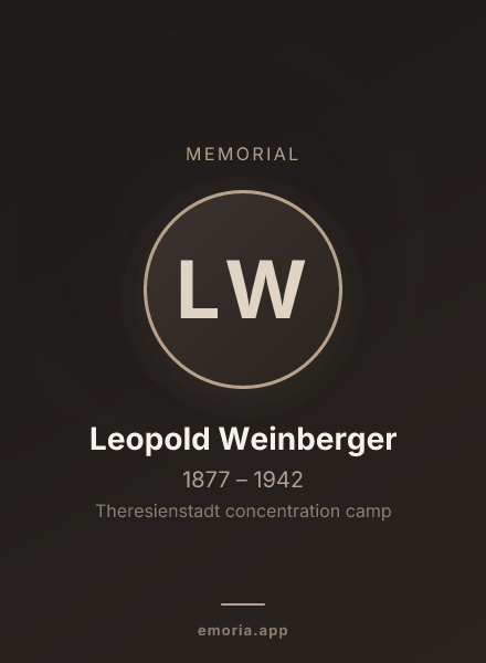 Memorial portrait of Leopold Weinberger