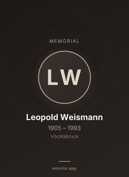 Memorial portrait of Leopold Weismann