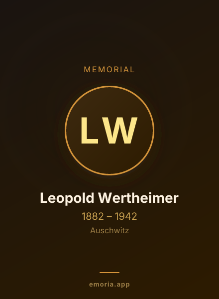 Memorial portrait of Leopold Wertheimer