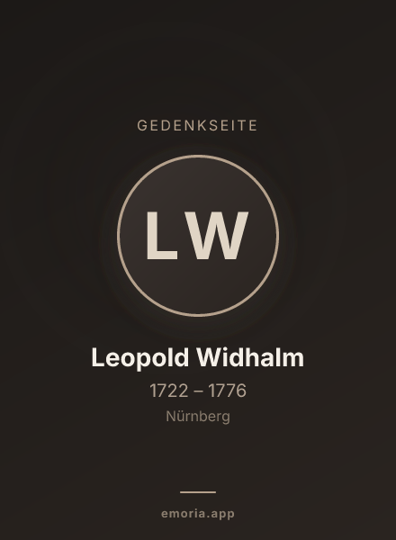 Gedenkportrait von Leopold Widhalm