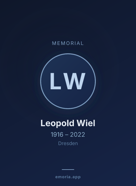 Memorial portrait of Leopold Wiel
