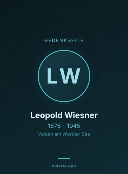 Gedenkportrait von Leopold Wiesner