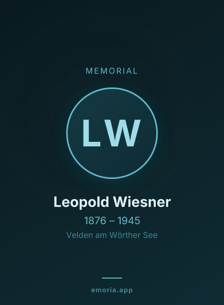 Memorial portrait of Leopold Wiesner