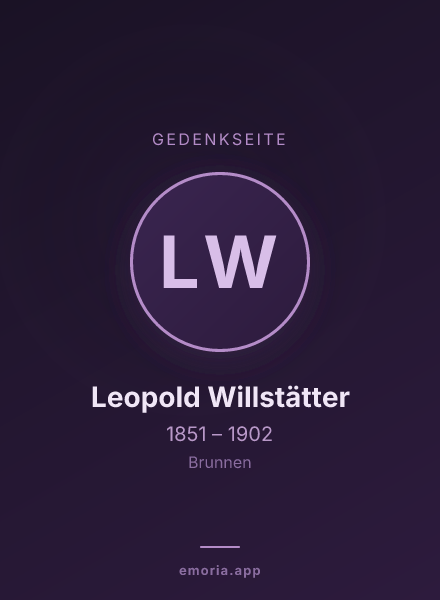 Gedenkportrait von Leopold Willstätter