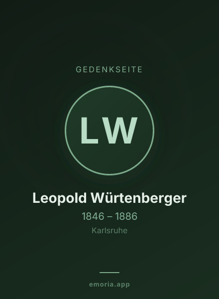 Gedenkportrait von Leopold Würtenberger