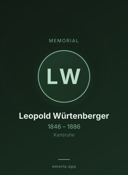 Memorial portrait of Leopold Würtenberger