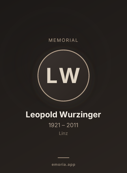 Memorial portrait of Leopold Wurzinger